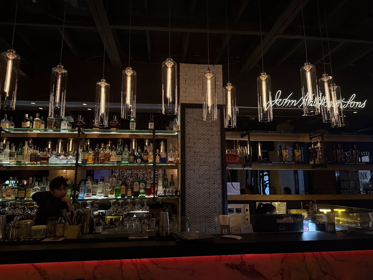 Elegant bar counter and seating
